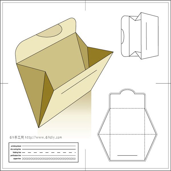 幾款實(shí)用的紙袋展開(kāi)圖2